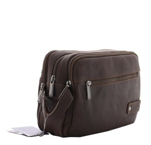 Trousse de toilette Arthur&Aston 1978-15-C couleur châtaigne vue de coté.