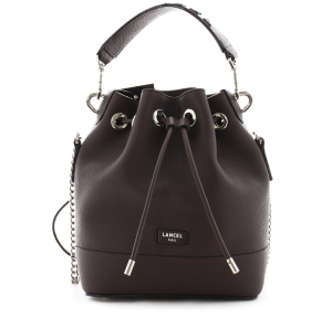 Sac seau cuir grainé Lancel Ninon S A10922B2TU Chocolat