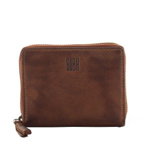 Portefeuille zippé Biba BT11-CUERO couleur cogncac vue de face.