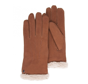 Gants en cuir de chèvre femme doublé fausse fourrure Isotoner 68451
