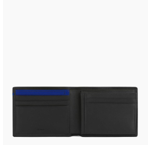 Porte-cartes 2 en 1 avec poches billets Le Tanneur Martin TMIN3541N01 Noir ouvert