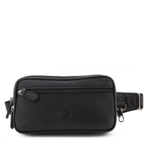 Sac banane zippé cuir lisse Francinel Palerme 1158 Noir
