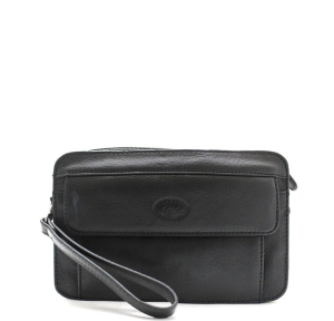 Pochette cuir pour homme Francinel Barcelone 652096 Noir face