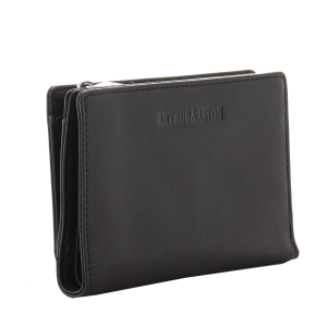 Portefeuille porte-monnaie Célia 2023-152-A couleur noir vue de côté.