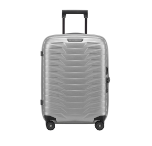 Valise cabine 55cm Samsonite Proxis 4 roues extensible 126035-1776 couleur argent vue de face