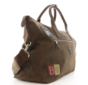 Sac week end en synthétique ligne Palatino FRG14019 marron côté