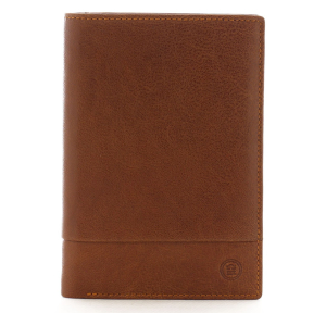 Portefeuille porte-cartes en cuir Anchorage, référence ANC21021cognac face
