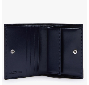 Petit portefeuille à pression Lacoste Chantaco NF3351CE-B88 Dark Sapphire (Bleu foncé) rangements intérieurs