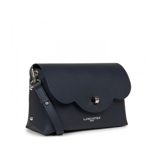 Sac trotteur Lancaster City  423-48 couleur bleu foncé/argent vue de coté.