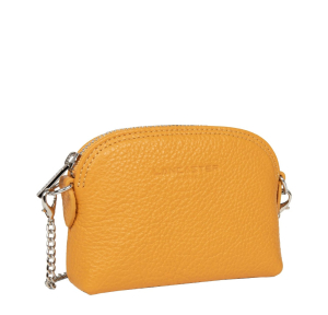 Porte Monnaie Lancaster Foulonne PM 170-28-JAUNE couleur jaune vue  de côté.