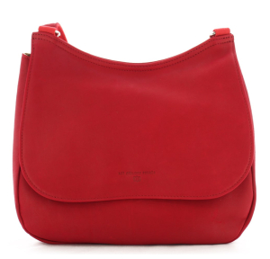 Sac bandoulière à rabat femme Les Ateliers Fourès Baroudeuse B300 Rouge Pivoine