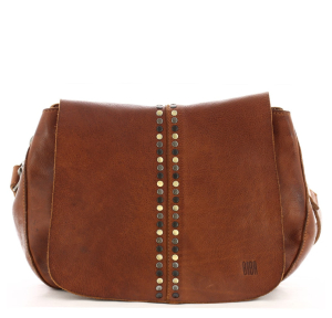 Sac besace porté épaule Biba Hancock rabat clouté HAK1L CUERO (Marron / Cognac) Printemps été