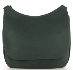 Sac besace femme à rabat Les Ateliers Fourès Baroudeuse B314 couleur vert vue de face