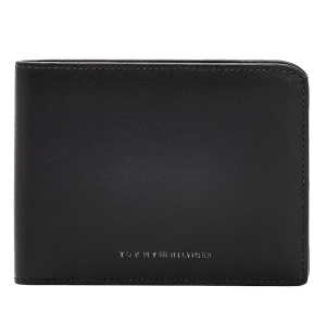 Petit portefeuille homme Tommy Hilfiger Metro en cuir lisse AM0AM07292 BDS Noir