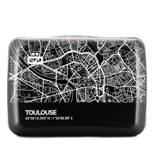Porte-cartes aluminium Ogon Smart Case SV2 Carte de la ville de Toulouse