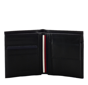 Portefeuille homme grand format TOMMY HILFIGER Casual AM0AM07814-BDS de couleur noir, vue intérieure