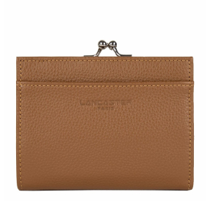 Porte-monnaie Lancaster Foulonné PM fermeture vintage 170-31-CAMEL Camel vue de face