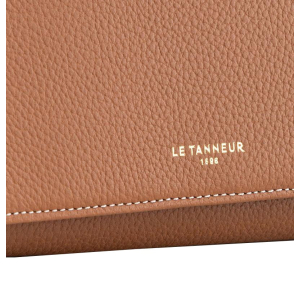 Portefeuille porte-cartes à rabat Le Tanneur TEMI3304G05 couleur marron vue de face