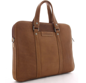 Porte documents Arthur Aston Johany 2028-06-B de couleur cognac, vue profil