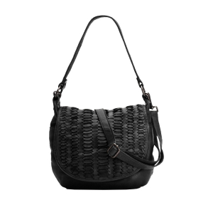 Sac bandoulière Hardy de Piel Biba HRY3L NEGRO couleur noir vue de face