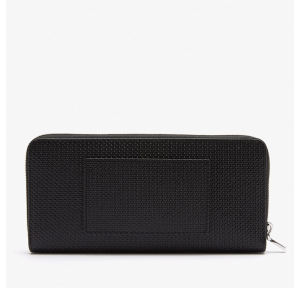 Grand portefeuille unisexe Lacoste Chantaco NF3885KL 000 couleur noir vue de dos