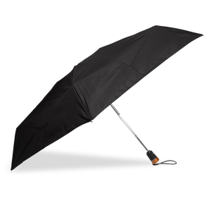 Parapluie bois deluxe Isotoner X-TRA solide 09487-NR3 couleur noir vue de côté