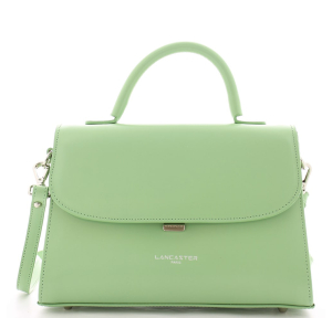 Sac à main à rabat avec fermoir Lancaster Suave Even M 433-17-JADE couleur jade vue de face