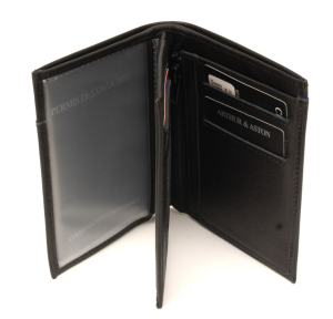 Portefeuille Arthur & Aston Ennis 2022-800-A couleur noir vue intérieur