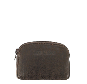 Porte-monnaie zippé cuir vieilli Arthur & Aston Diego 1438-154-C Châtaigne