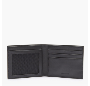 Portefeuille porte-cartes Lacoste en cuir Fitzgerald NH1407FG-000 noir vue intérieur