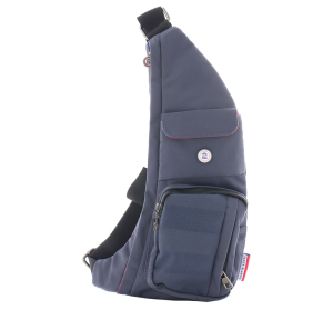 Sac monobretelle en toile/synthétique Serge Blanco  Basik BSK11006 599 couleur bleu marine vue de face