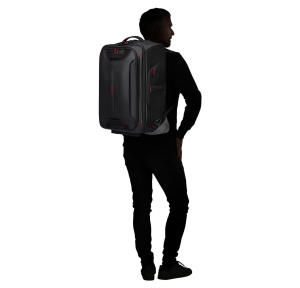 Sac de voyage Samsonite à roulettes Ecodiver 55 cm 140882-1041 couleur noir vue porté mannequin