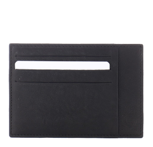 Porte-cartes en cuir Serge Blanco ANC21110 de couleur noir vue de face