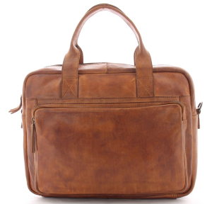 Serviette en cuir 4101266 Gianni Conti couleur cognac vue de face