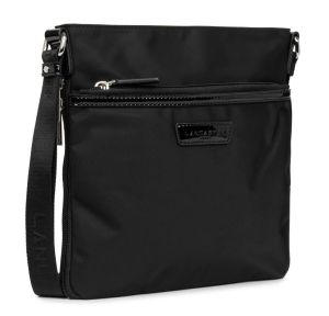 Sac trotteur Lancaster multipoches Basic Verni 514-59 couleur noir vue de profil