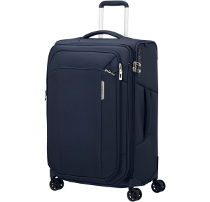 Valise 4 roues extensible Samsonite Respark 143330 1549 de couleur bleu nuit, vue de profil