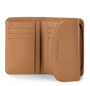 Portefeuille dos à dos à rabat Lancaster Paris PM 131-024-CAMEL Camel vue intérieure