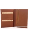 Grand portefeuille rabat double Les Ateliers Fourès 969FAU de couleur fauve, vue intérieure à 2 volets Grand portefeuille rabat double Les Ateliers Fourès 969FAU de couleur fauve, vue intérieure à 2 volets