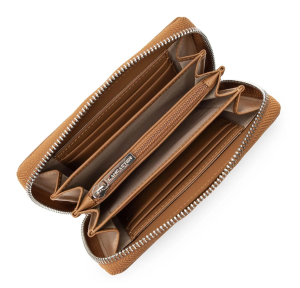 Portefeuille Zippé autour Lancaster Paris PM 131-025-CAMEL couleur camel, vue intérieur