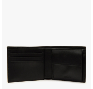 Portefeuille porte cartes Lacoste Fitzgerald NH2505FG de couleur noir vue intérieur