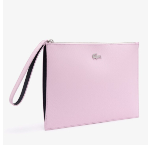 Pochette avec compartiment zippé Lacoste Anna NF2791AA-K59 Albizia marine vue de côté