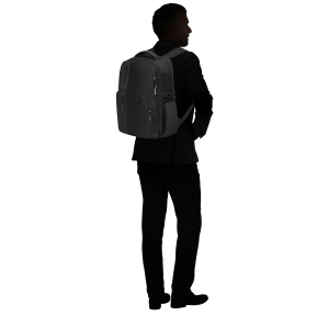 Sac à dos porte ordinateur port USB intégré Samsonite Biz2Go 142145-1041 couleur noir porté mannequin