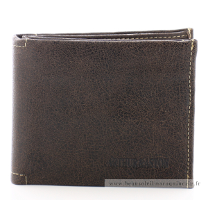 feuille italien cuir destroy Arthur & Aston Cristiano 62-649C châtaigne face