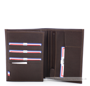 Portefeuille 2 Volets Frandi Authentique 930.05 MARRON couleur marron, vue intérieur