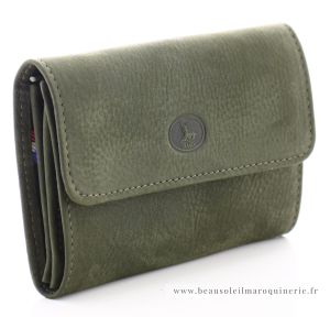 Porte Monnaie Rabat Frandi Nubuck 004.96 AMANDE couleur amande, vue de côté