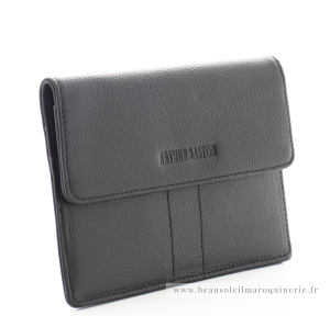 Porte-papiers Célia 2023-169-A couleur noir, vue de côté