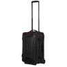 Sac de voyage Samsonite à roues double Ecodiver 140881-1041 noir vue de profil avec trolley Sac de voyage Samsonite à roues double Ecodiver 140881-1041 noir vue de profil avec trolley