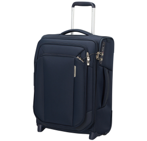 Valise cabine Samsonite 2 roues Extensible Respark 143312 1549 couleur bleu nuit, vue de profil