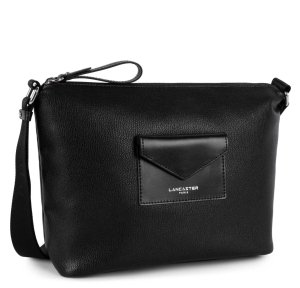 Sac trotteur Lancaster Zippé Maya 517-84-NOIR couleur noir, vue de côté