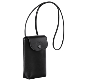 Etui téléphone Longchamp Le Pliage Xtra 34178987 001 noir vue de profil